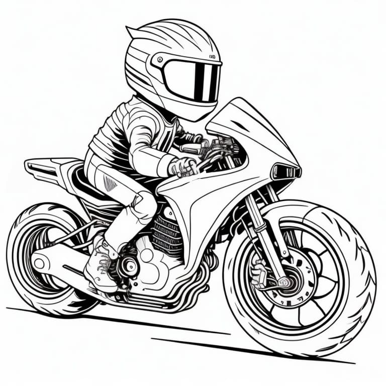 Motorcycles coloring page (8)