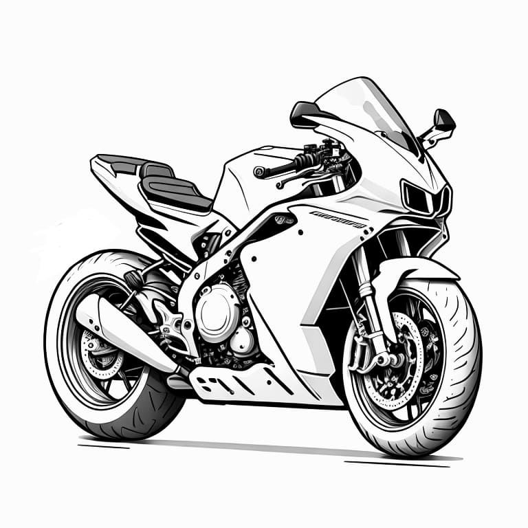 Motorcycles coloring page (9)