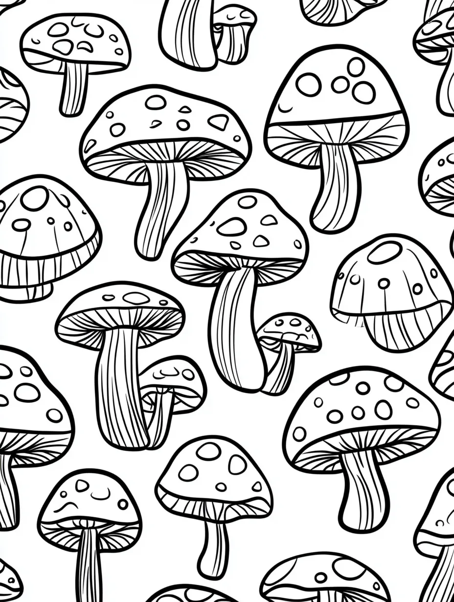 Mushroom coloring page (12)