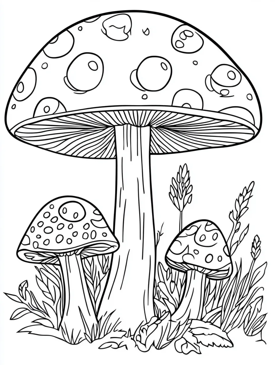 Mushroom coloring page (14)