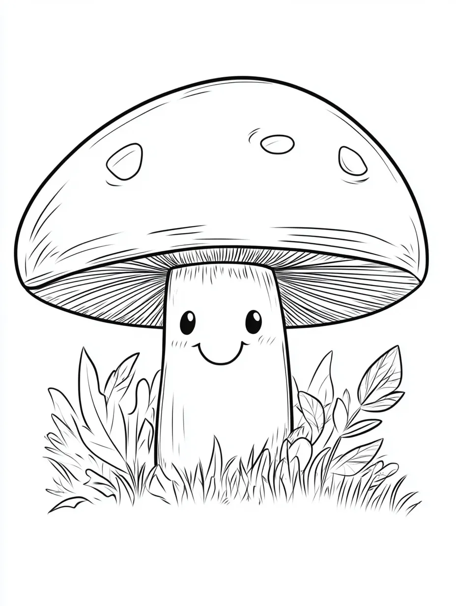 Mushroom coloring page (4)