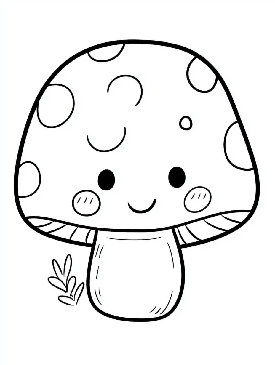 Mushroom coloring page (5)