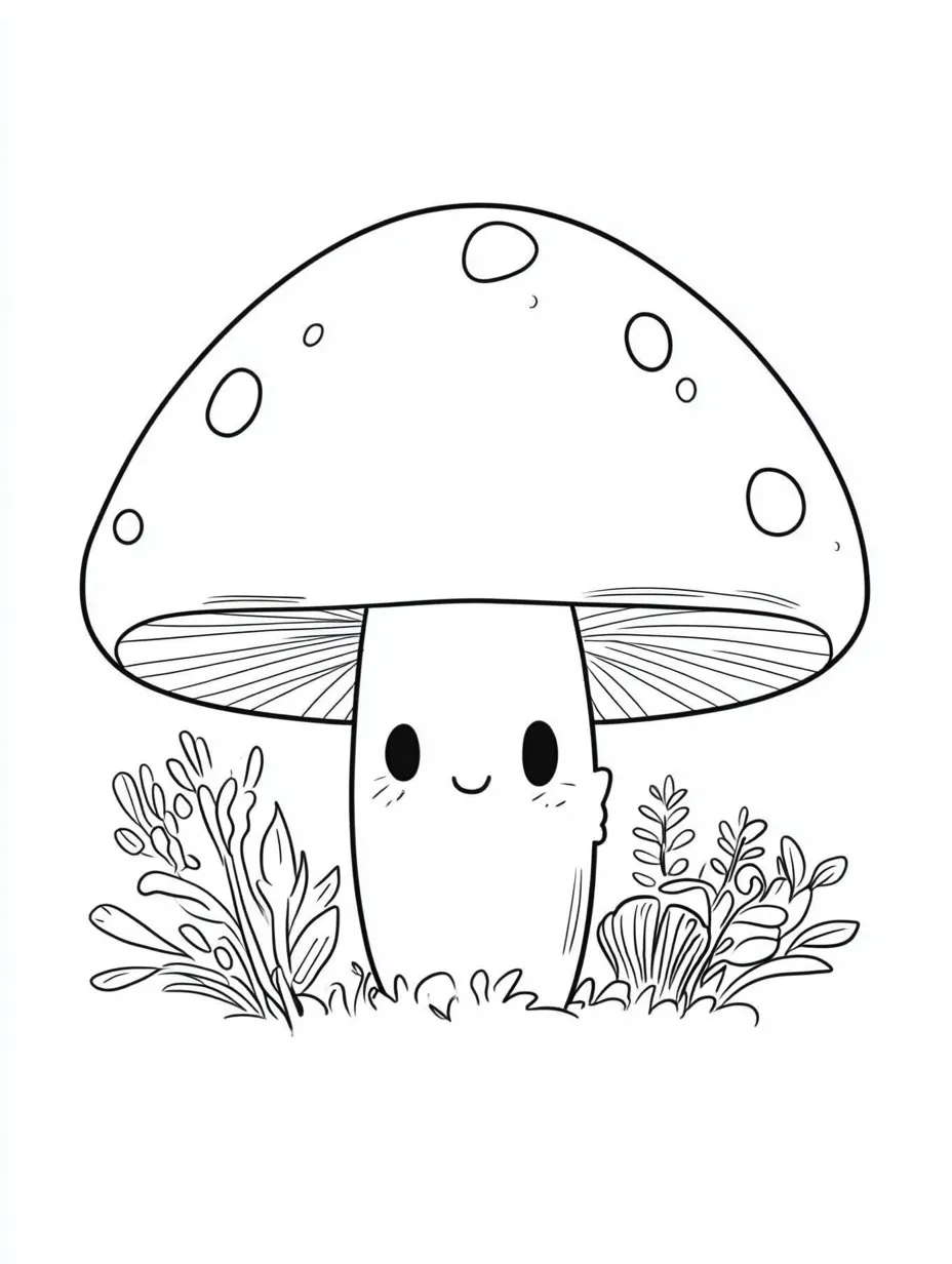 Mushroom coloring page (6)