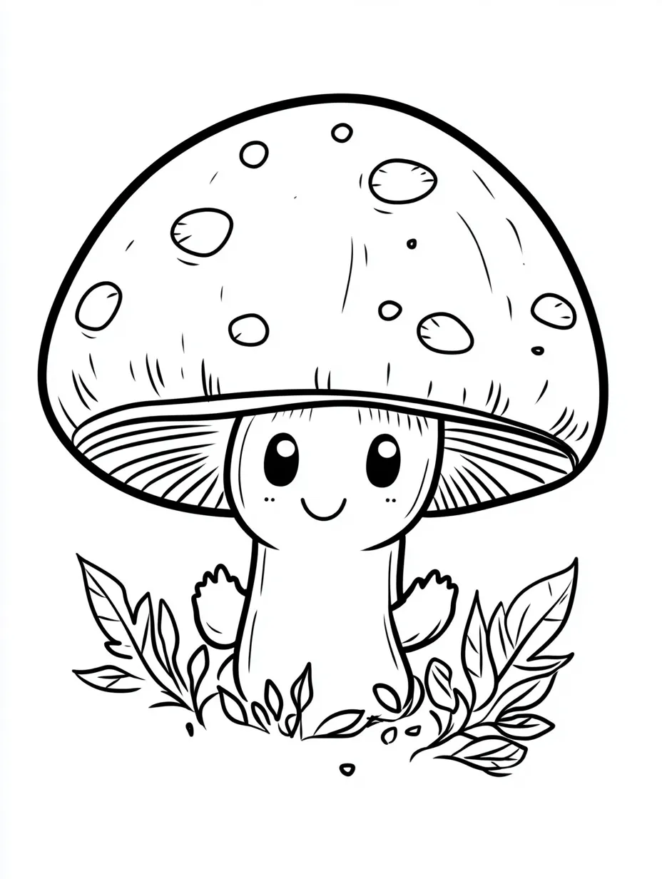 Mushroom coloring page (7)