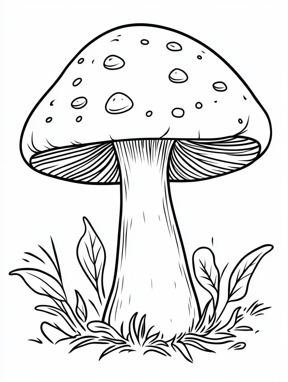 Mushroom coloring page (9)