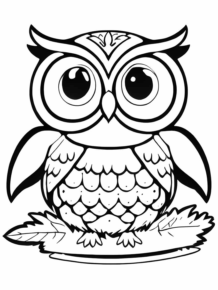 Owl coloring page (1)