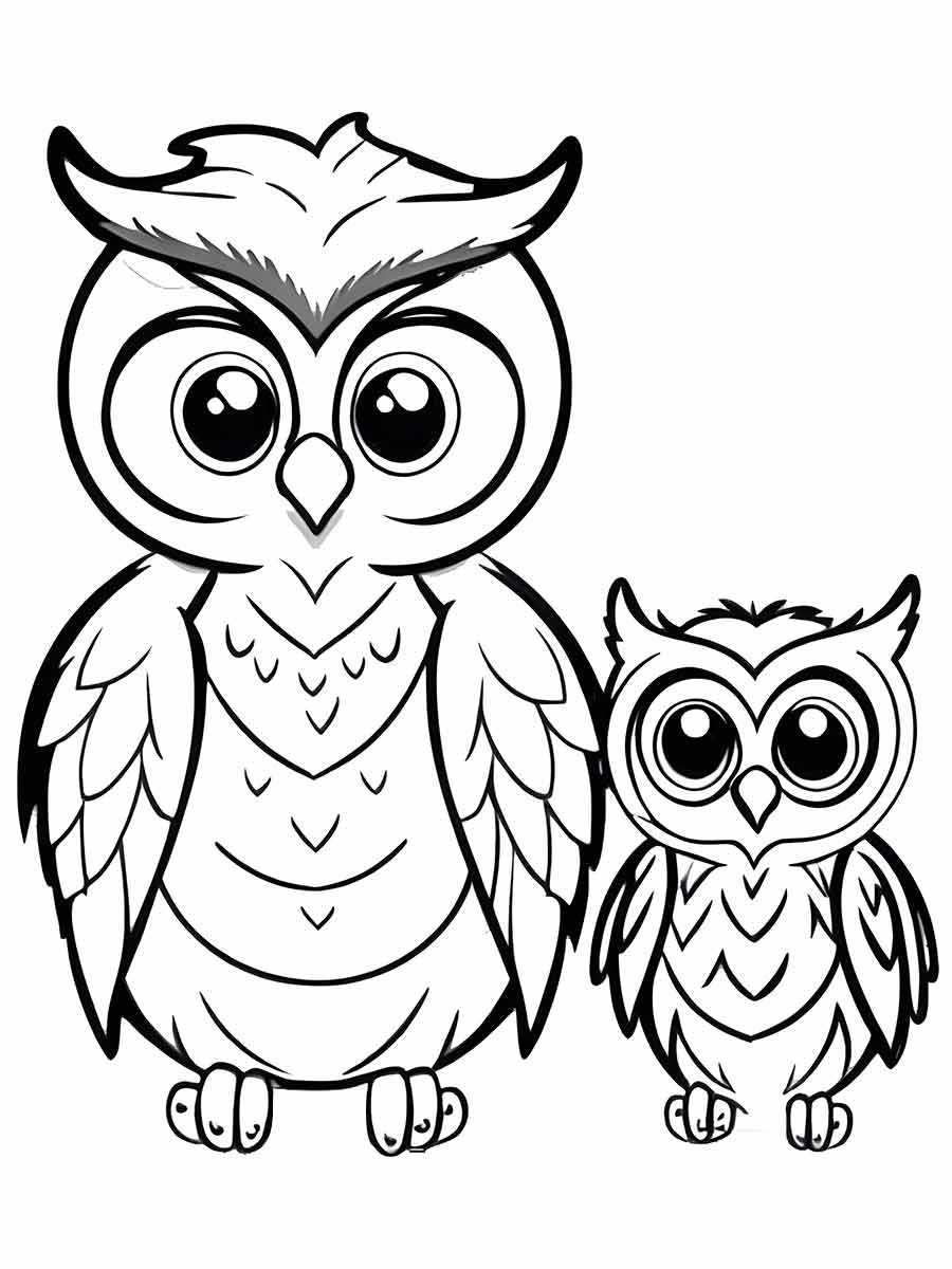 Owl coloring page (2)