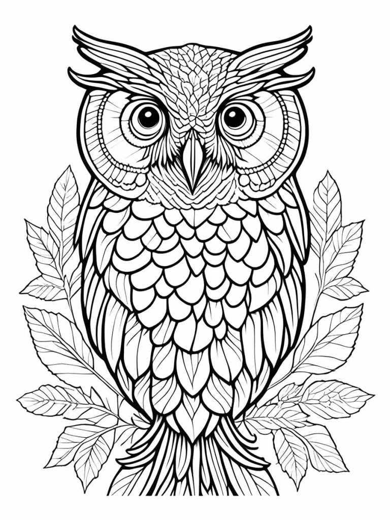 Owl coloring page (24)