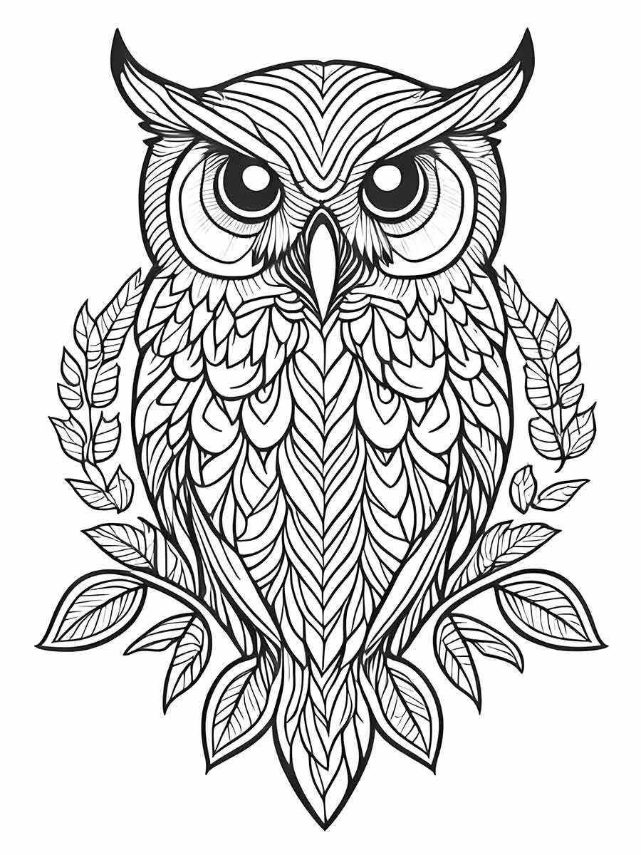 Owl coloring page (25)