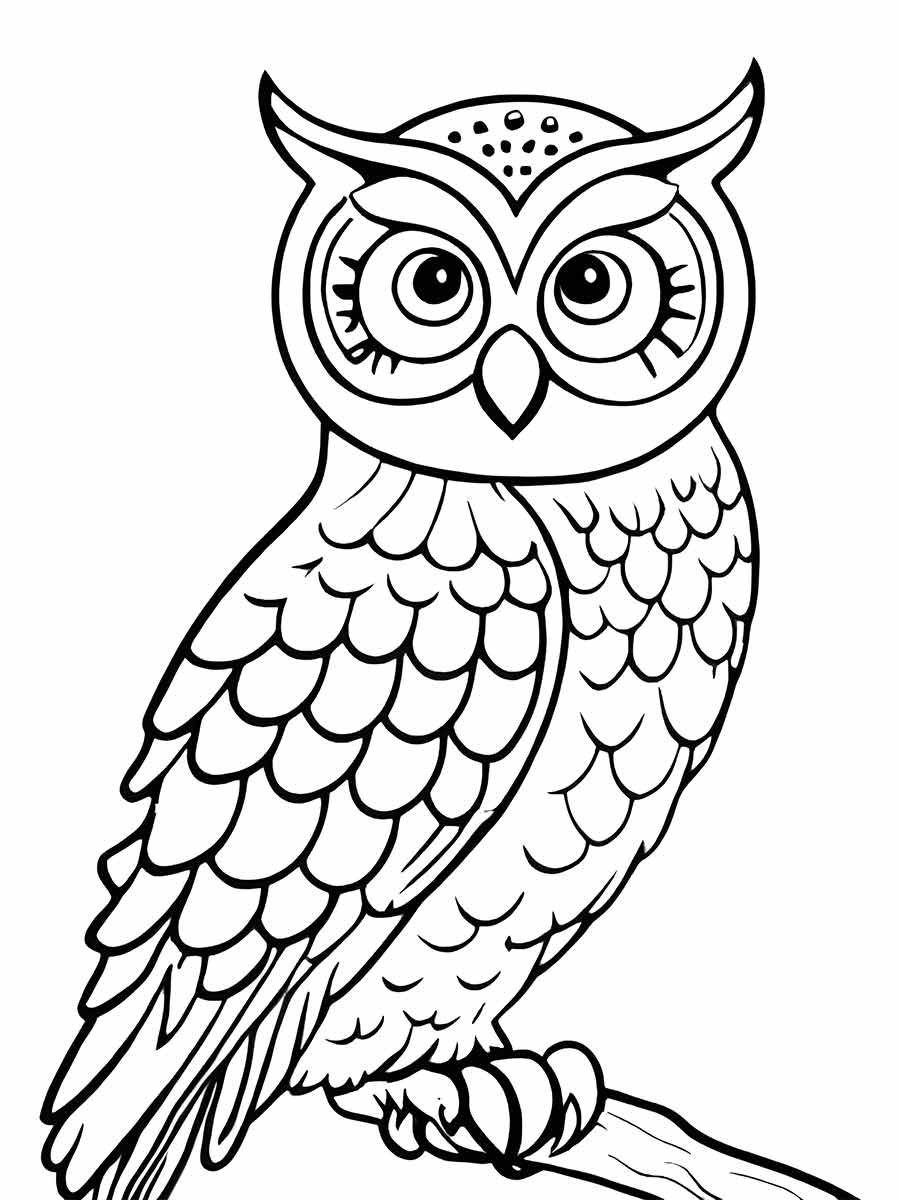 Owl coloring page (30)