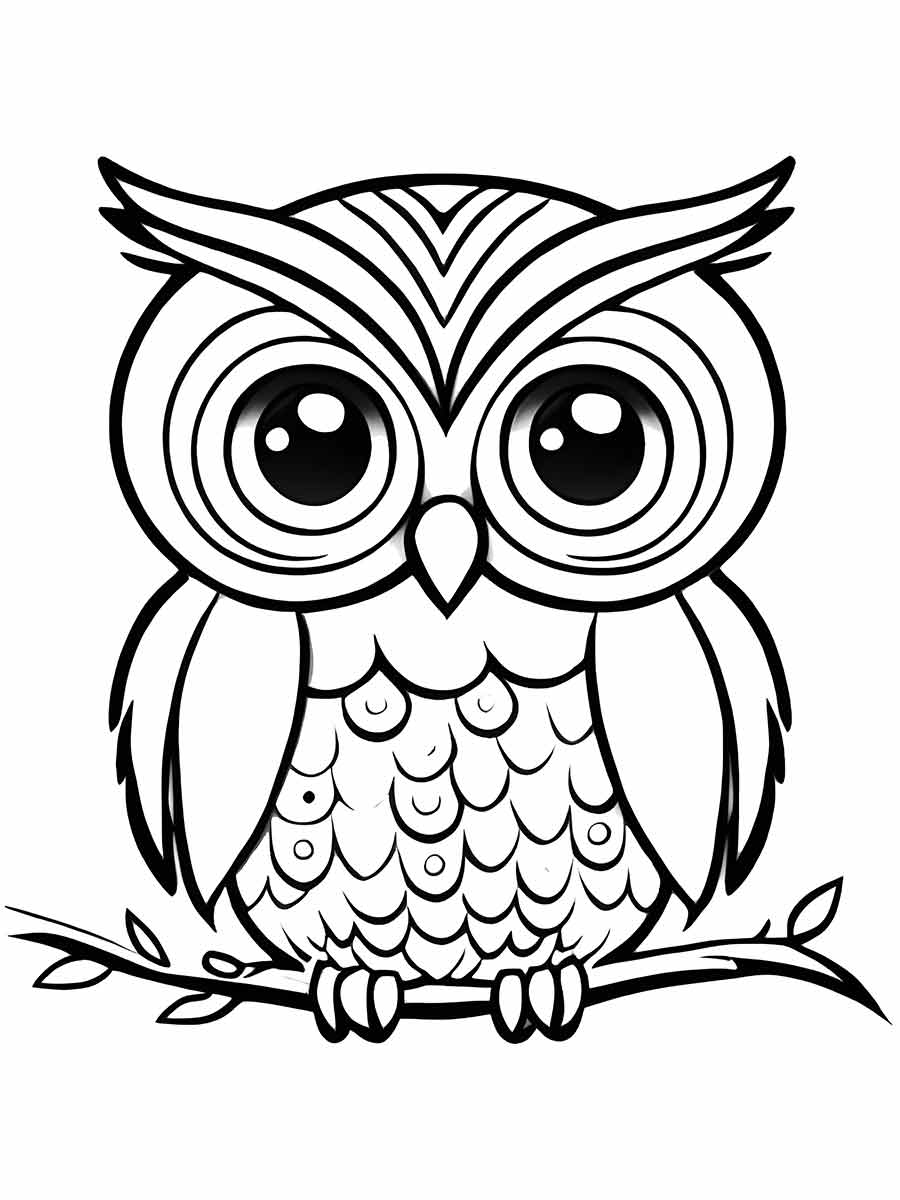 Owl coloring page (34)