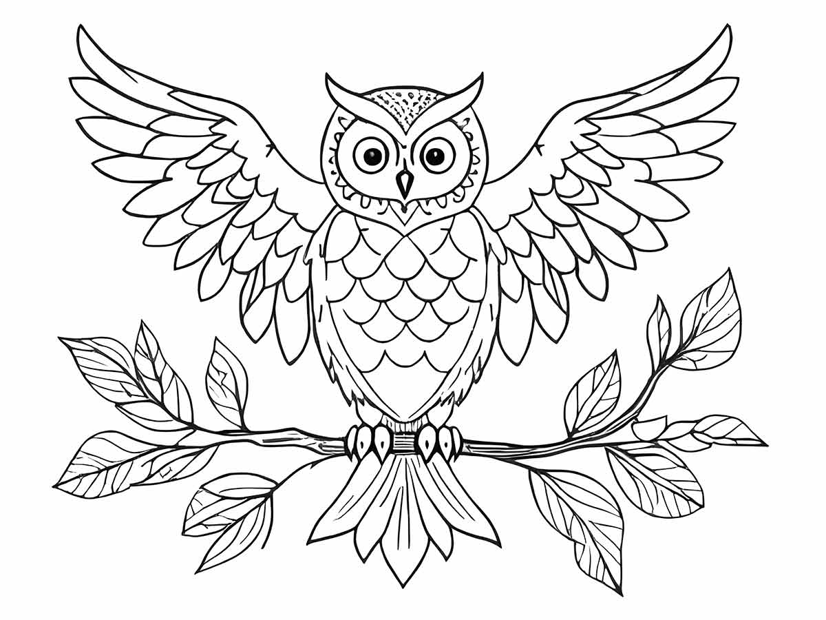 Owl coloring page (38)