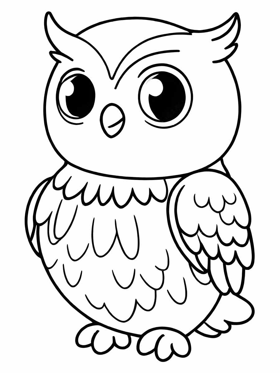 Owl coloring page (5)