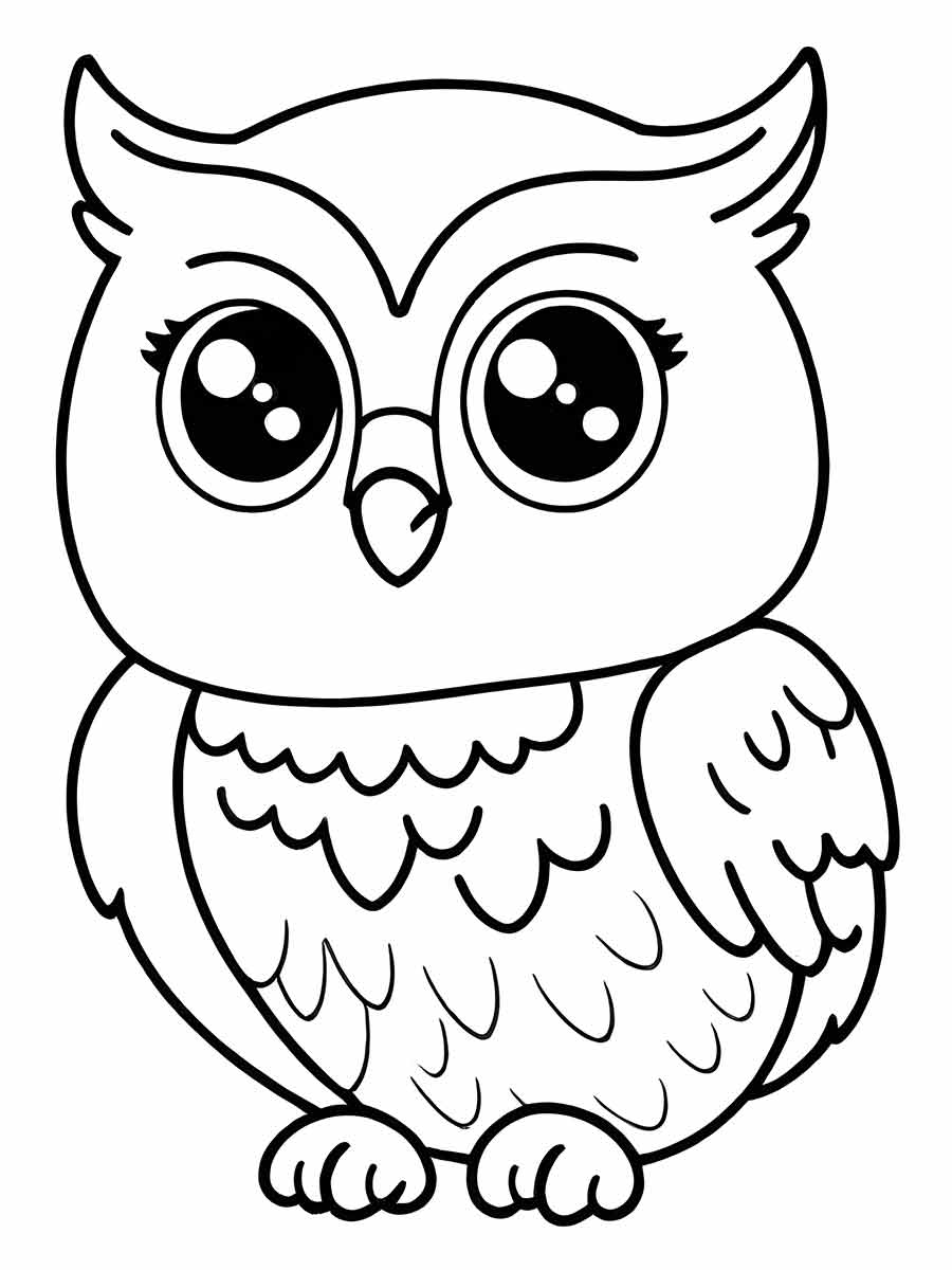 Owl coloring page (7)