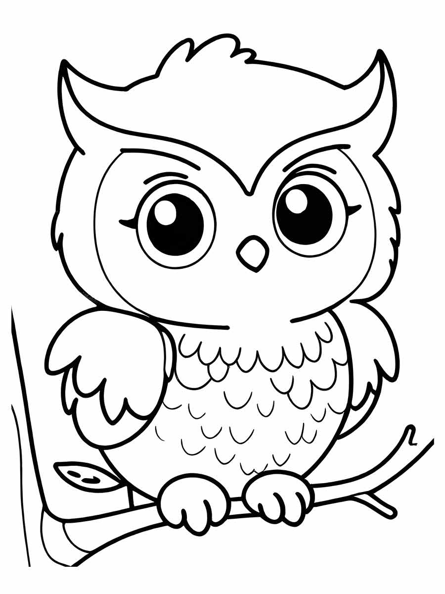 Owl coloring page (9)