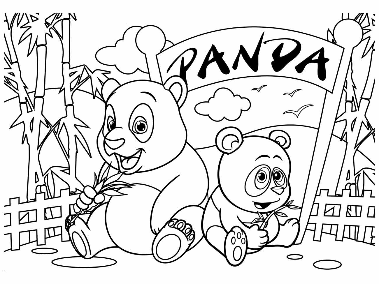 Panda coloring pages (16)