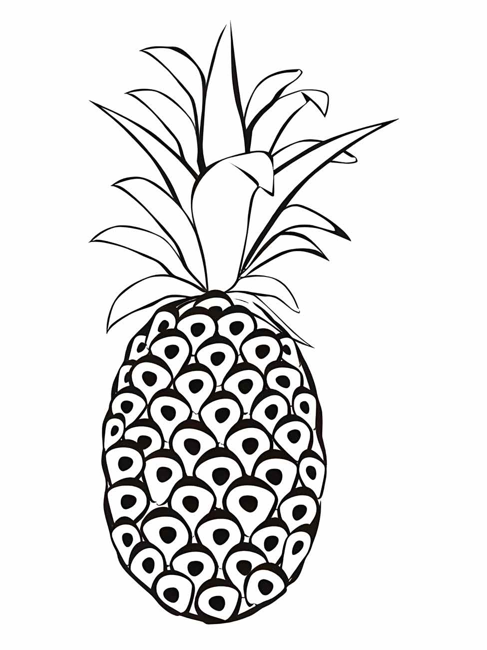 Pineapple coloring page (10)