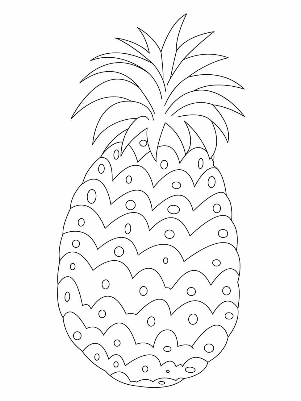 Pineapple coloring page (2)