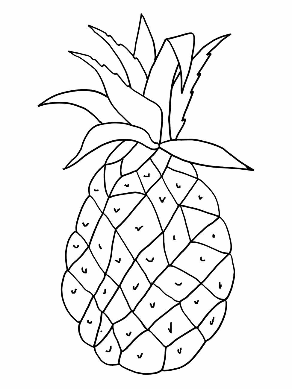 Pineapple coloring page (5)