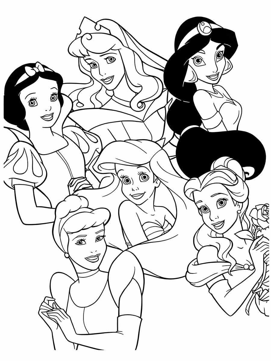 Princesses coloring page (15)