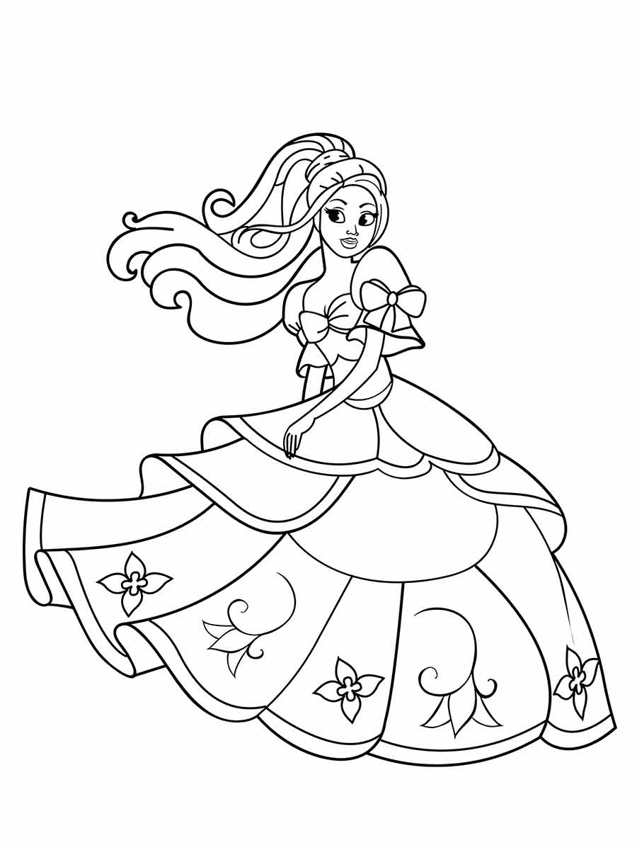 Princesses coloring page (2)