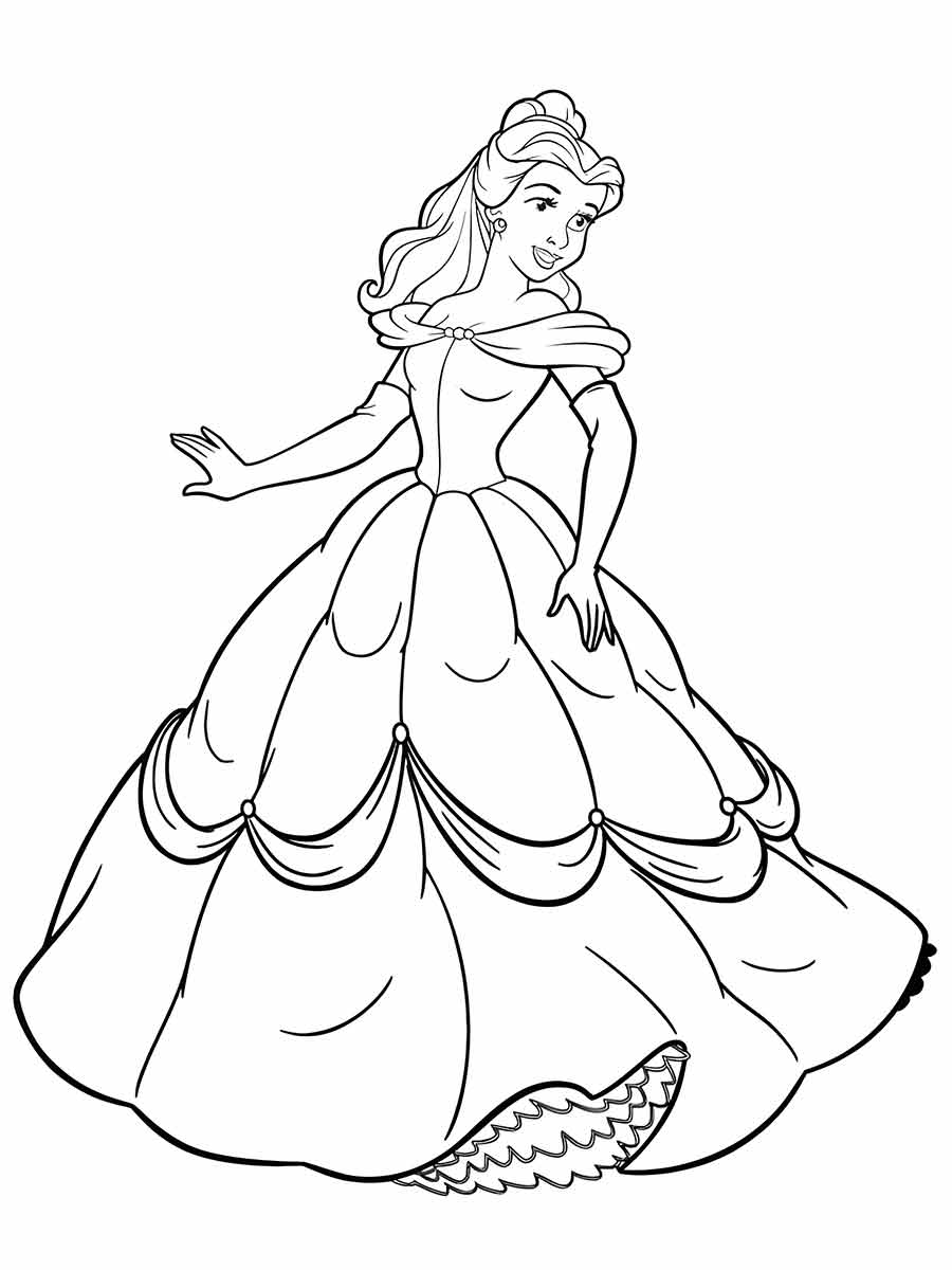 Princesses coloring page (3)