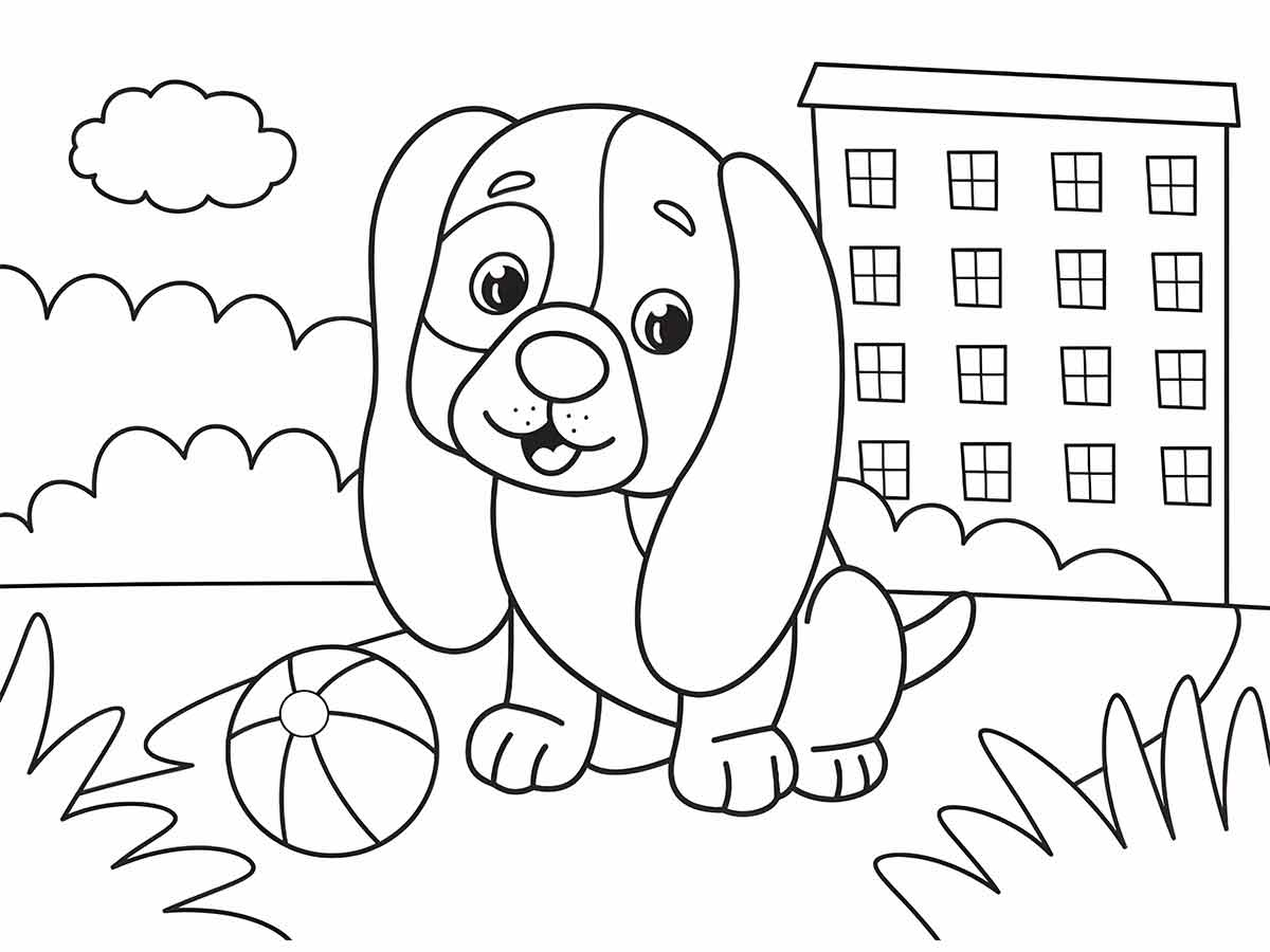 Puppies coloring page (11)