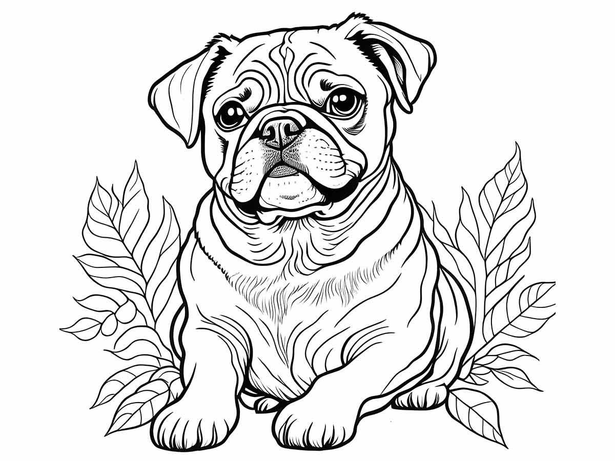 Puppies coloring page (32)