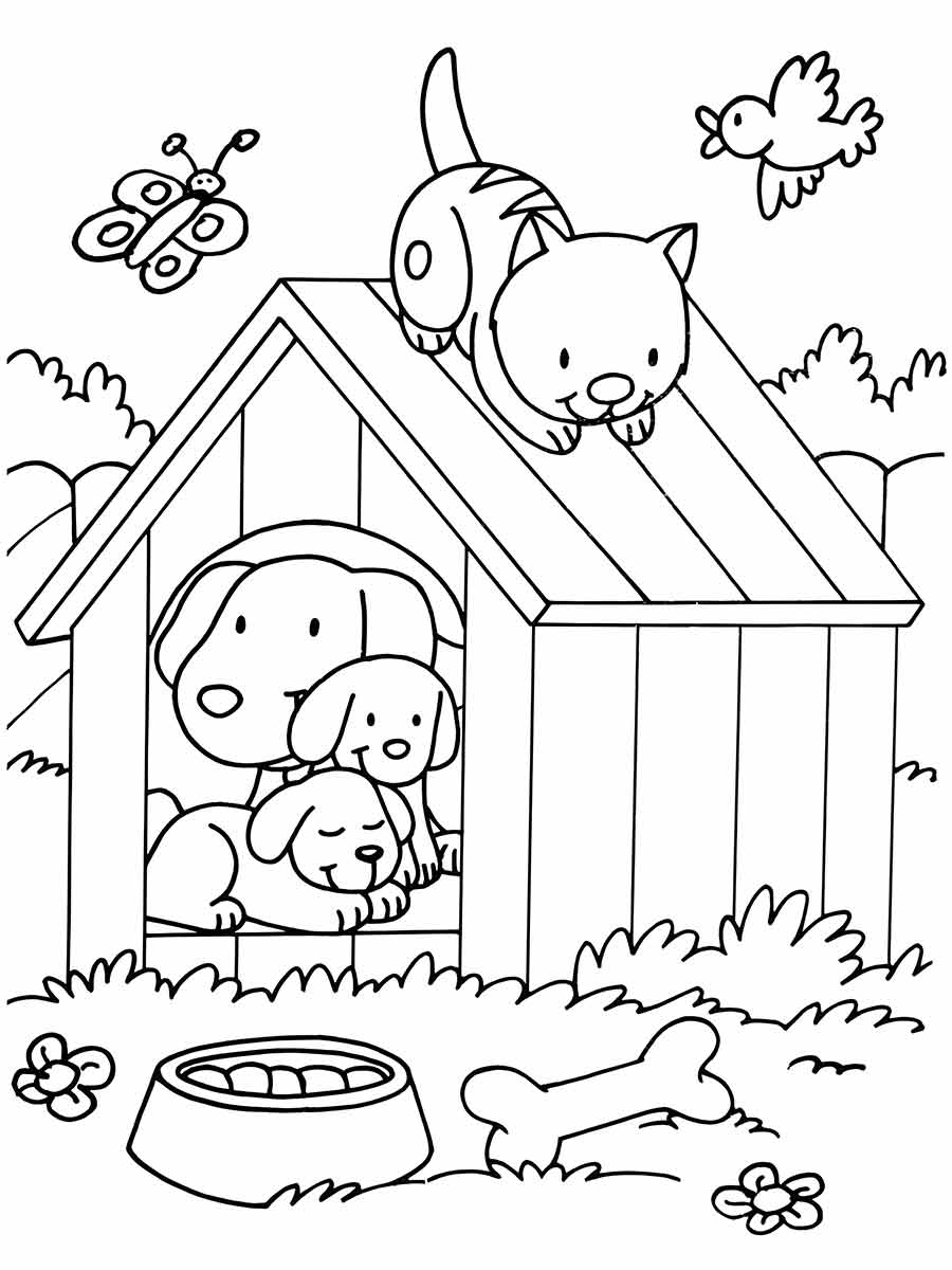 Puppies coloring page (34)