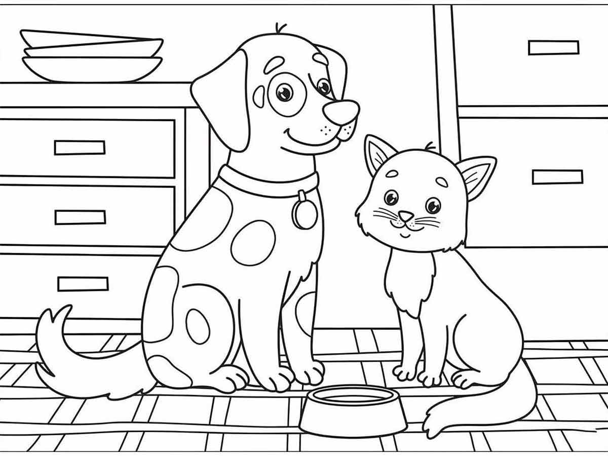 Puppies coloring page (35)