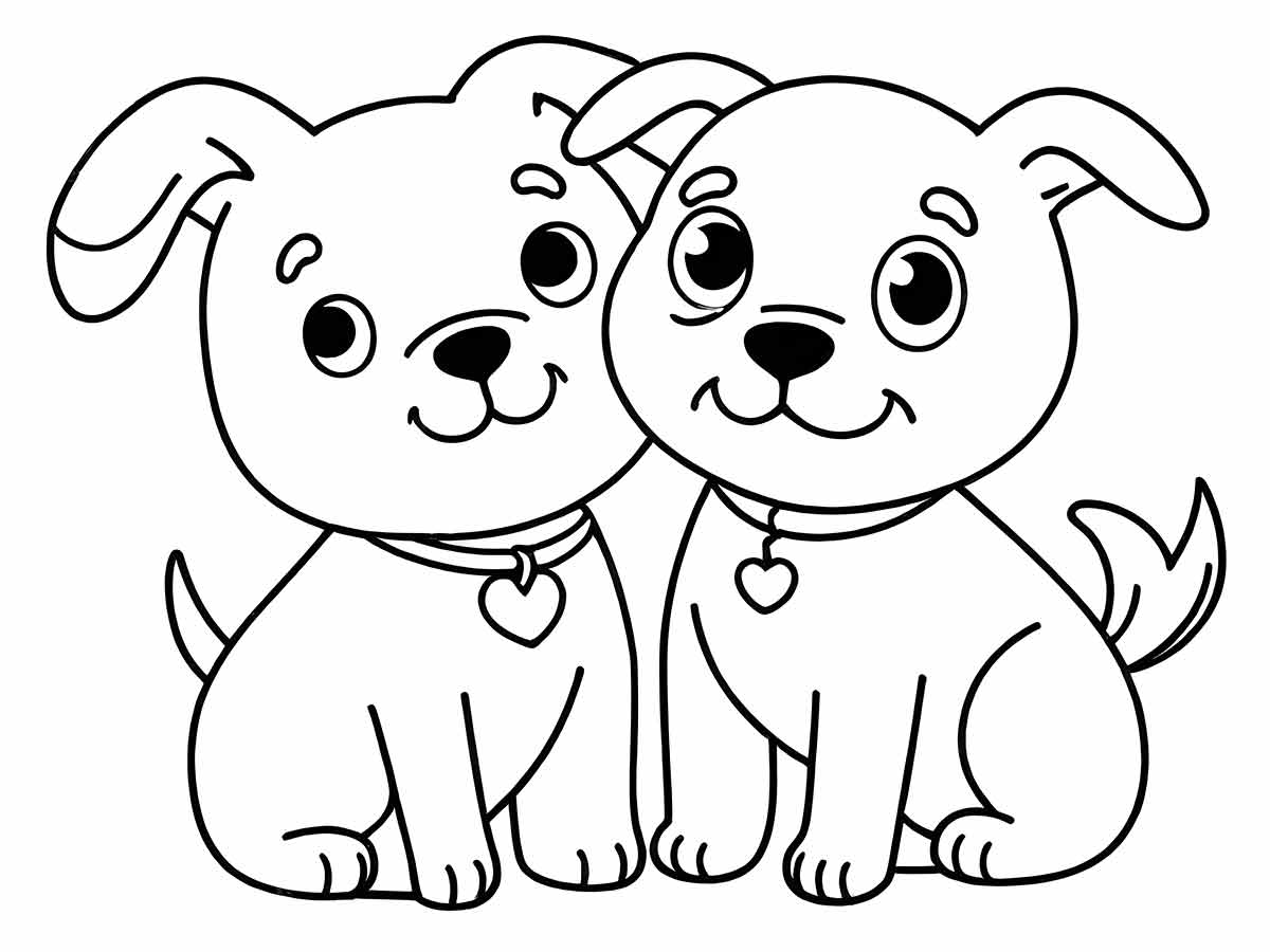 Puppies coloring page (36)