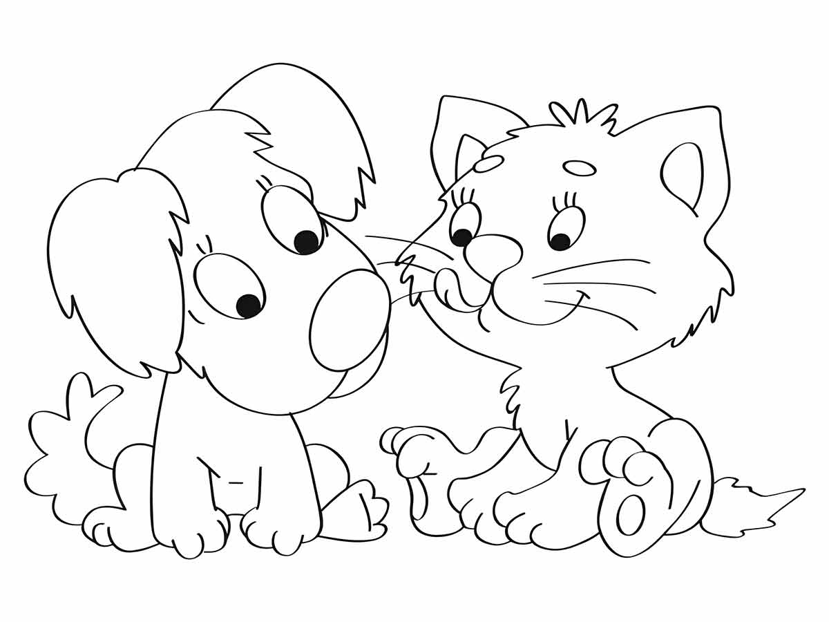 Puppies coloring page (39)