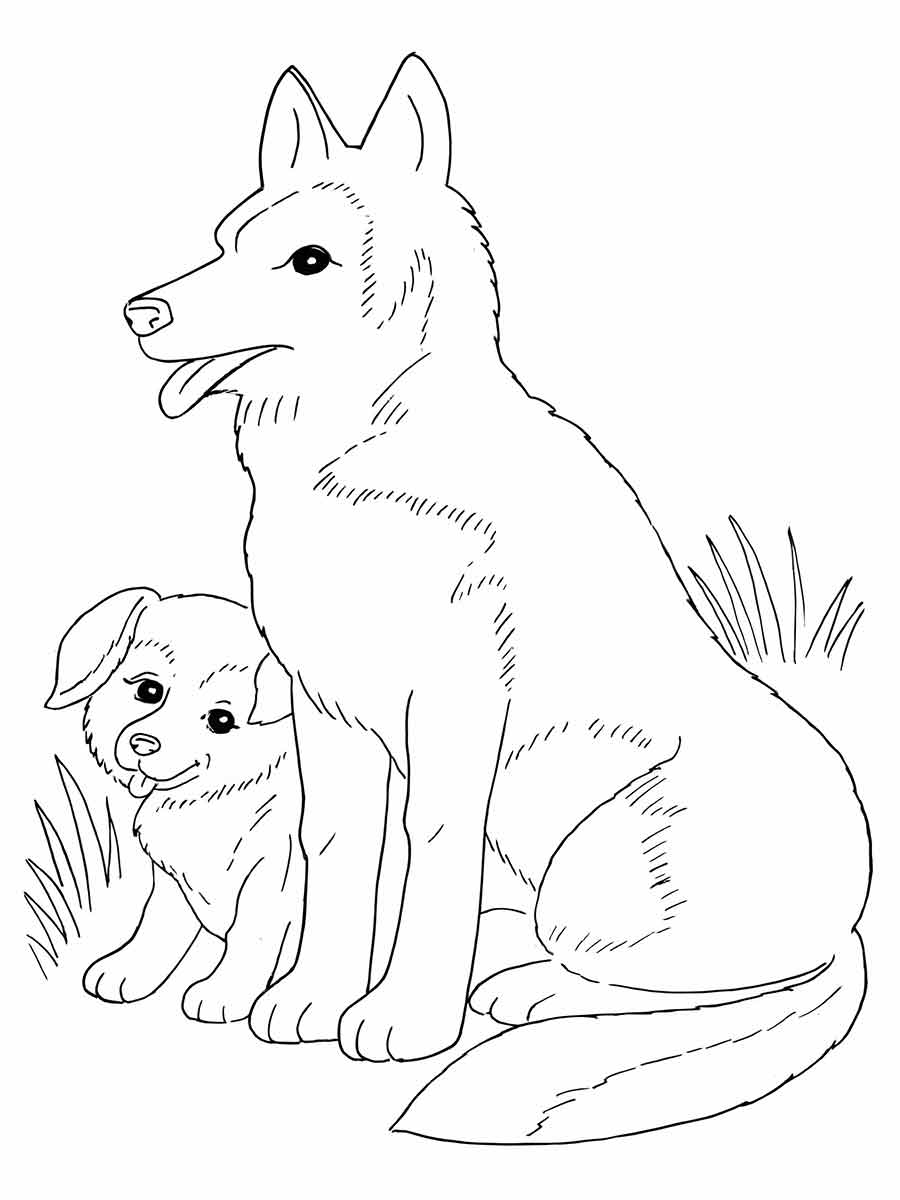 Puppies coloring page (40)