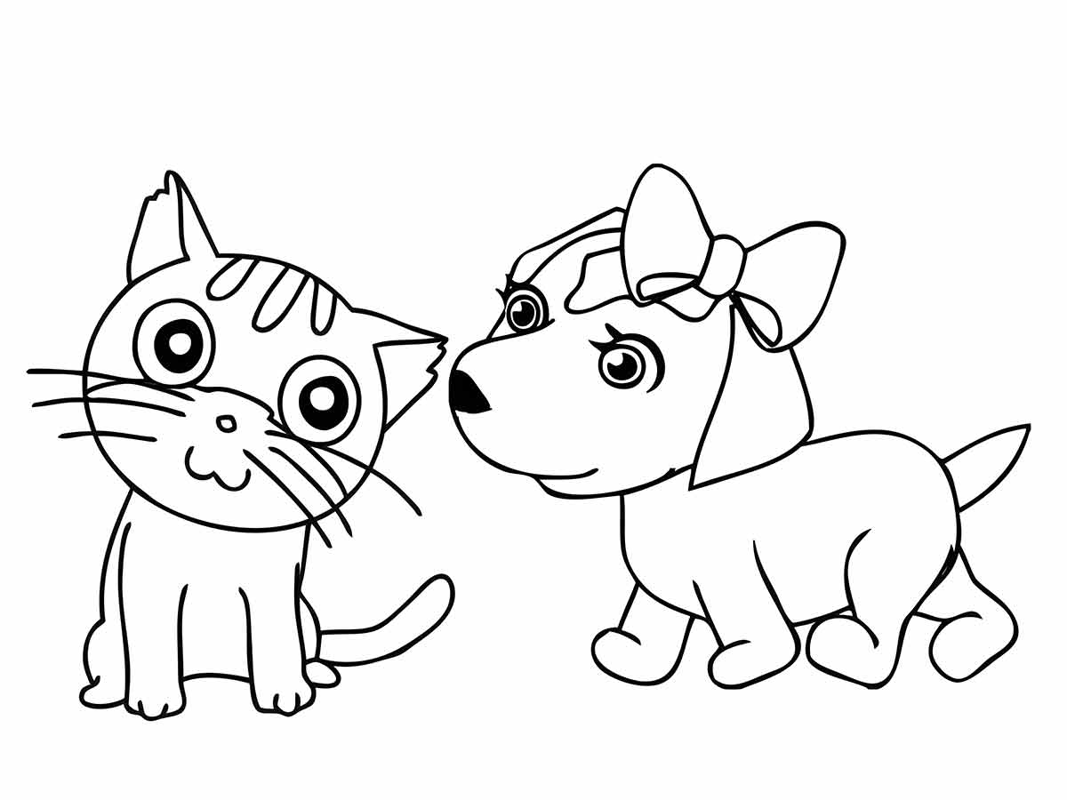 Puppies coloring page (41)