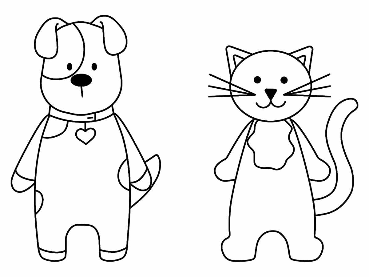 Puppies coloring page (42)