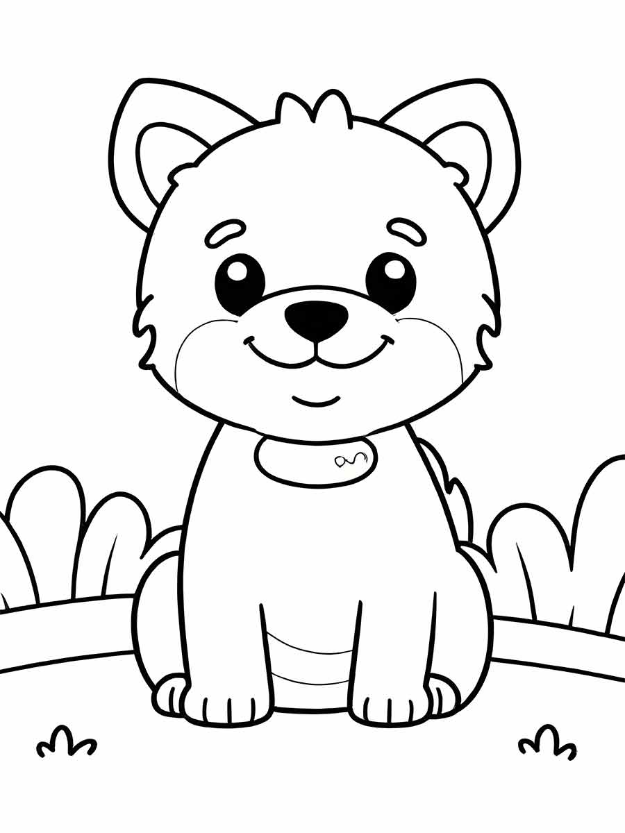 Puppies coloring page (61)