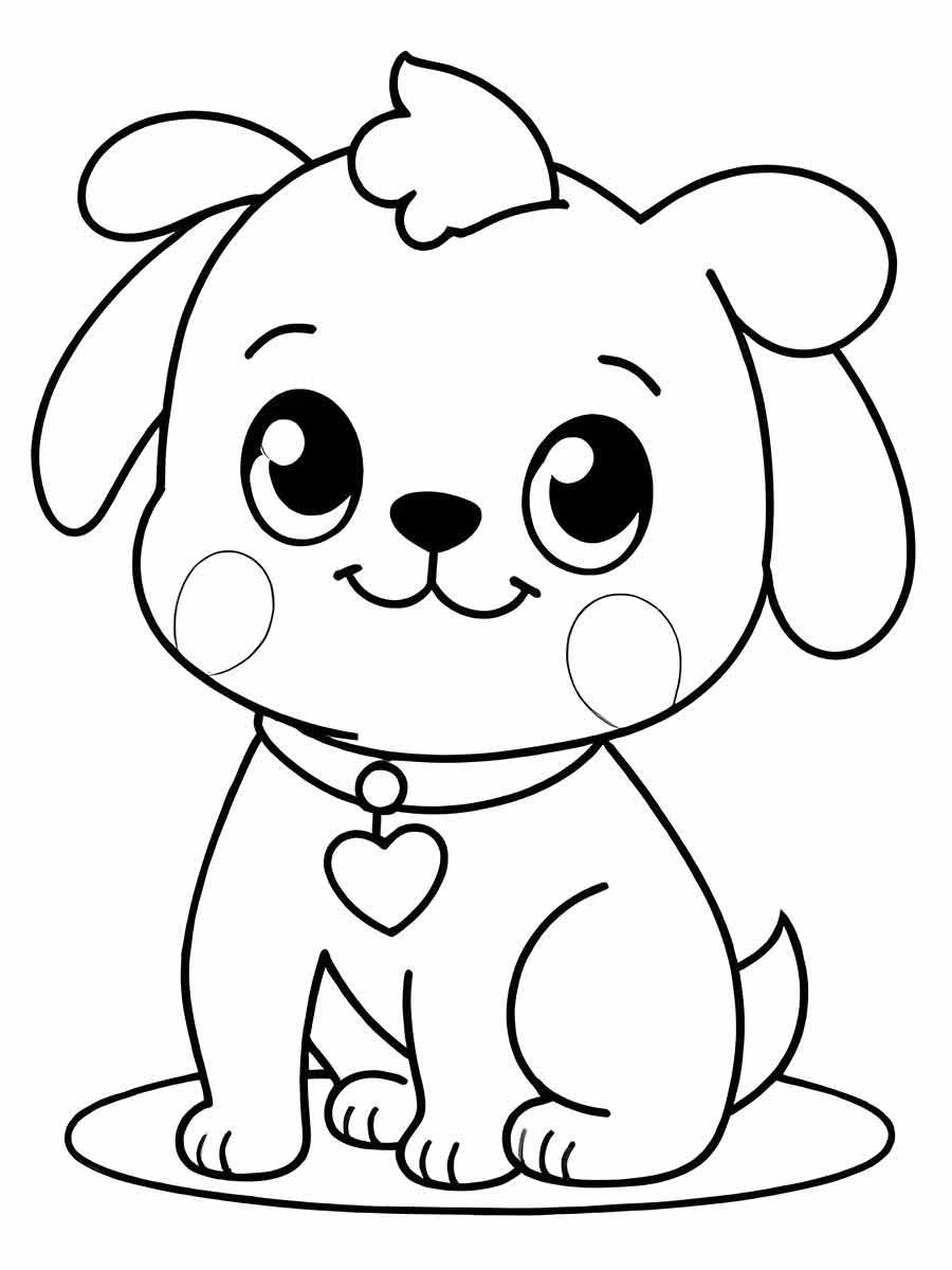 Puppies coloring page (62)