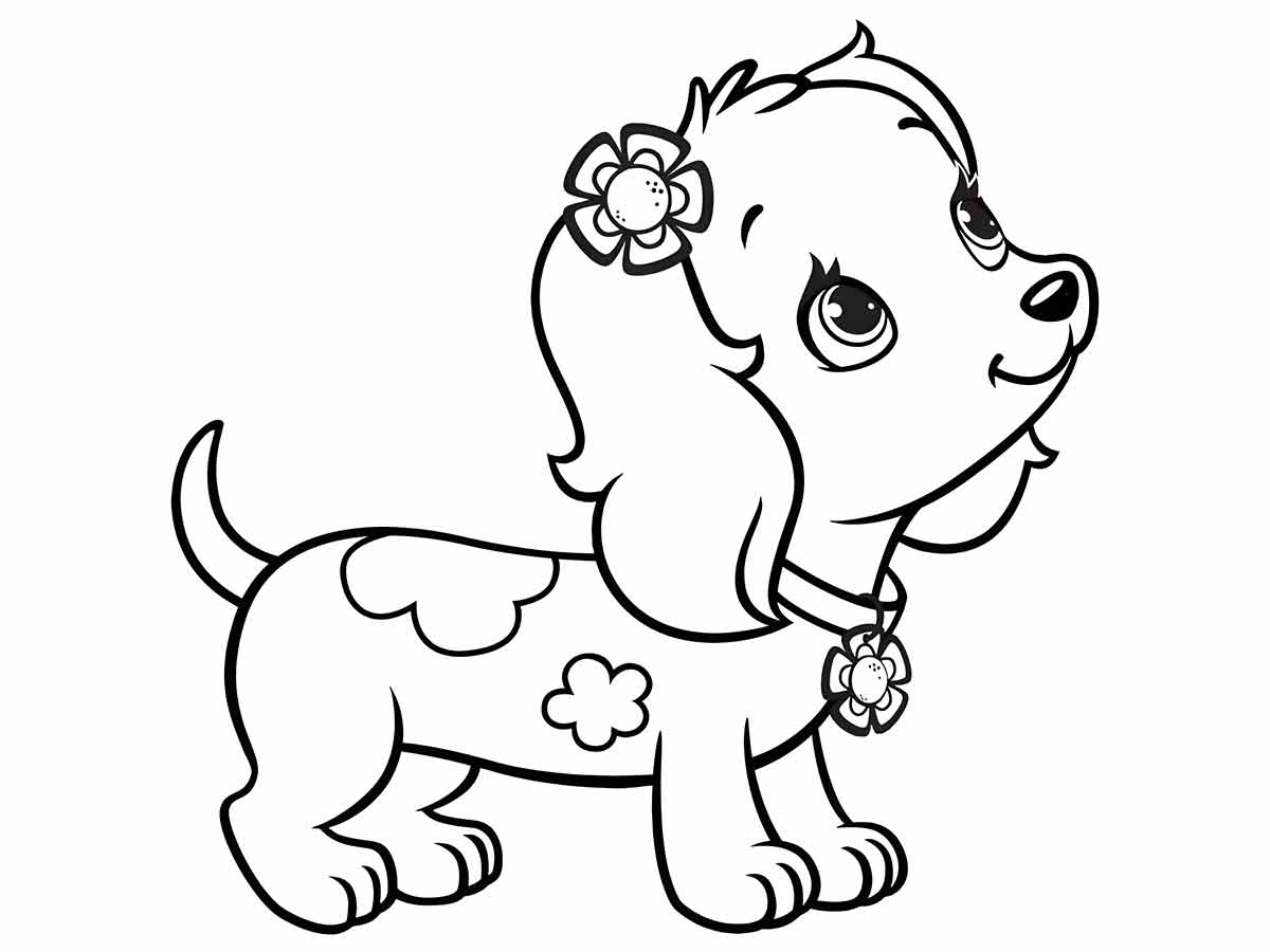 Puppies coloring page (73)