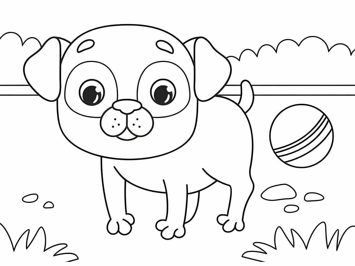 Puppies coloring page (8)