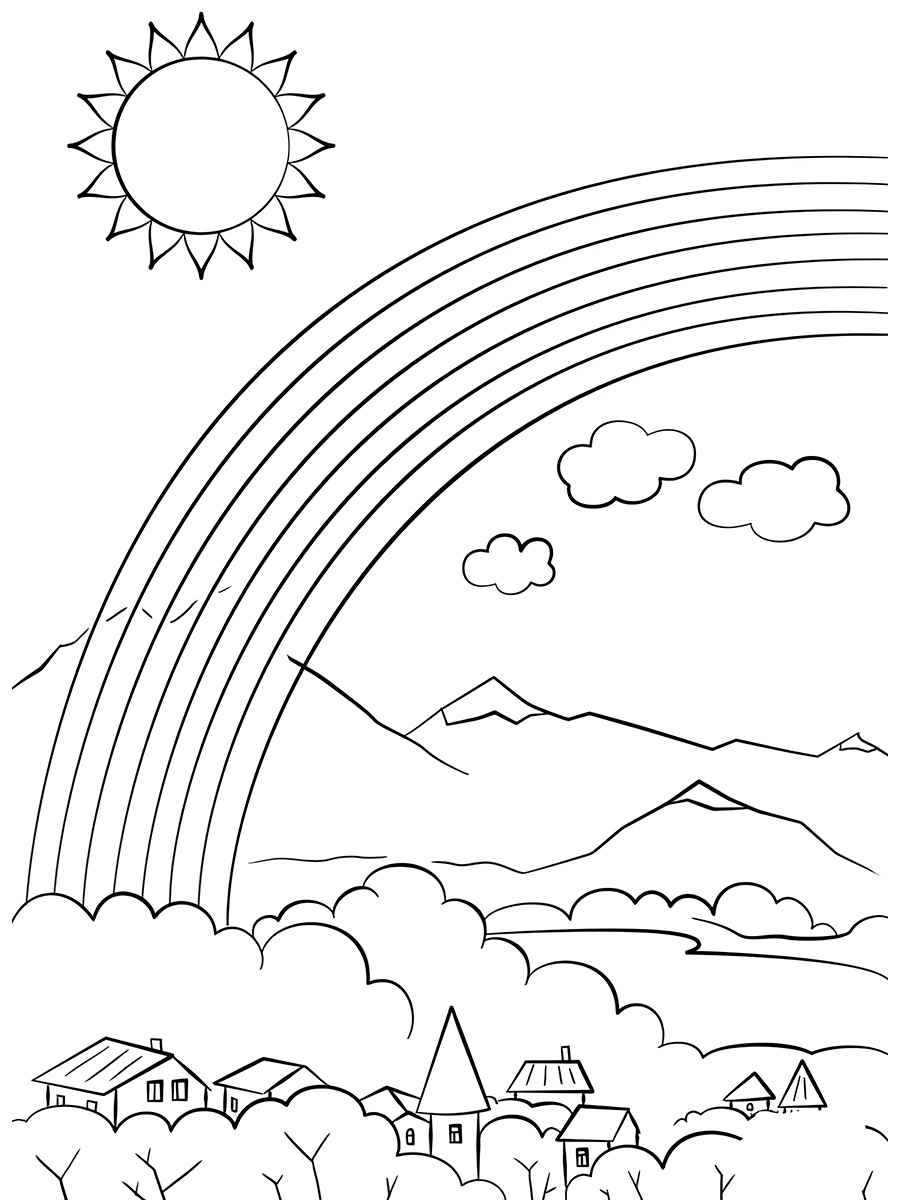 Rainbow coloring page (10)