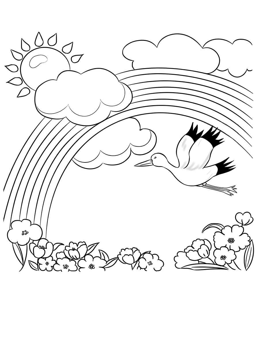 Rainbow coloring page (15)