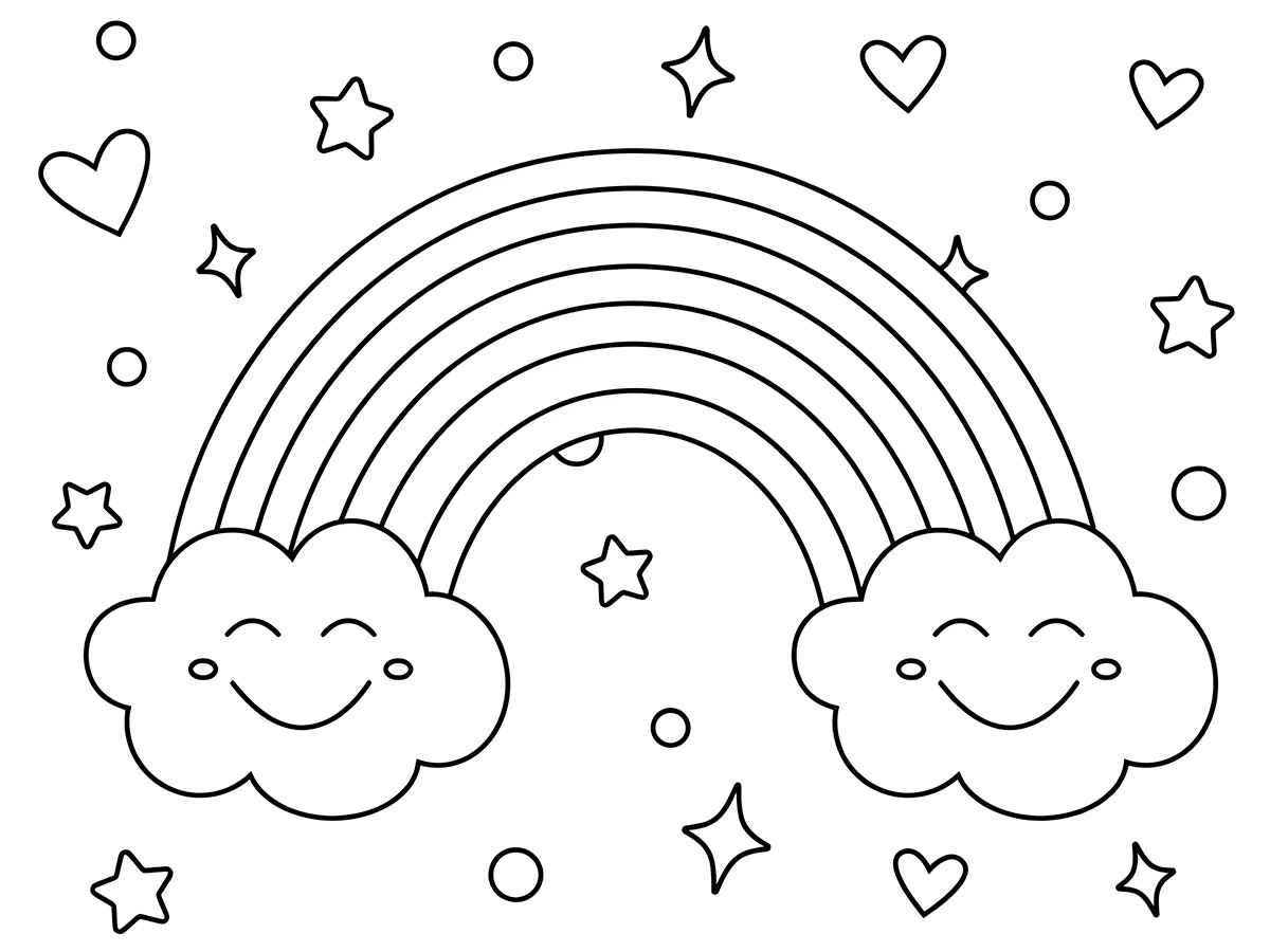 Rainbow coloring page (5)