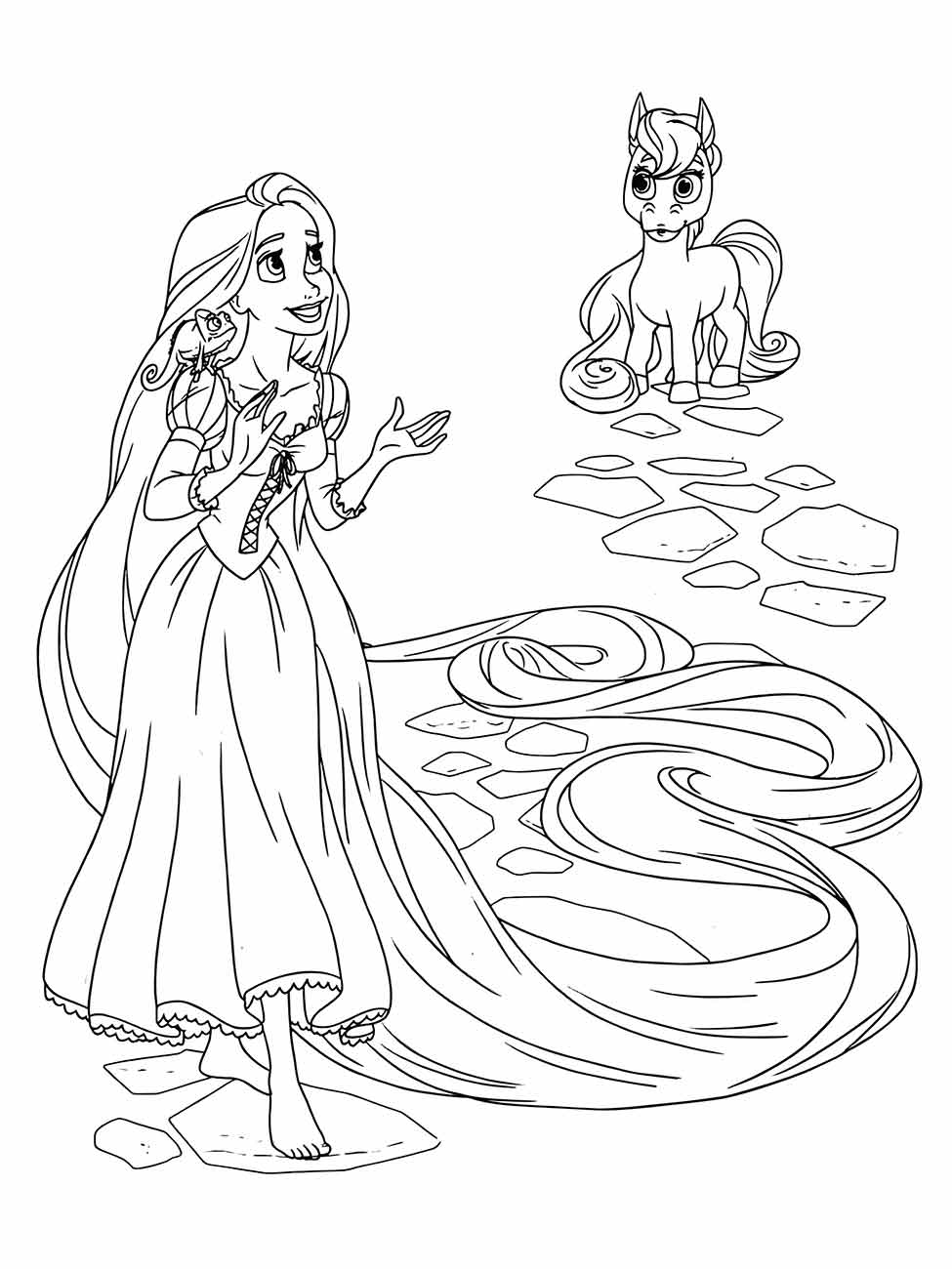 Rapunzel coloring page (4)