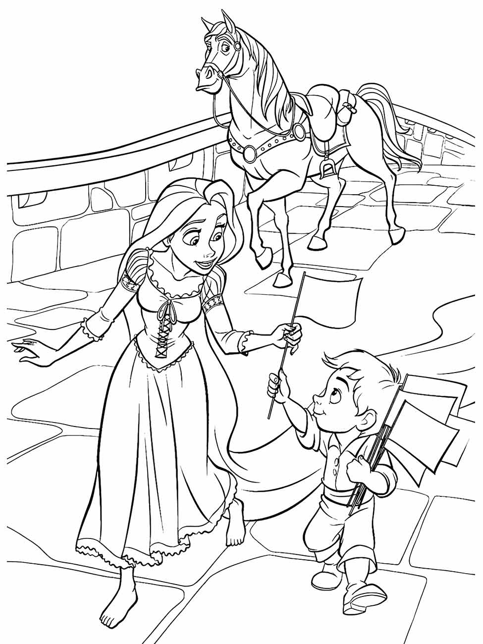 Rapunzel coloring page (7)