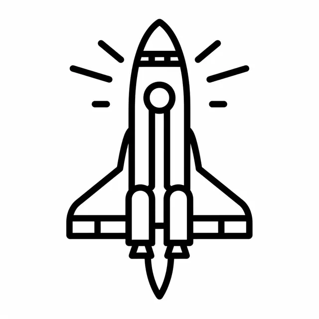 Rocket coloring page (3)