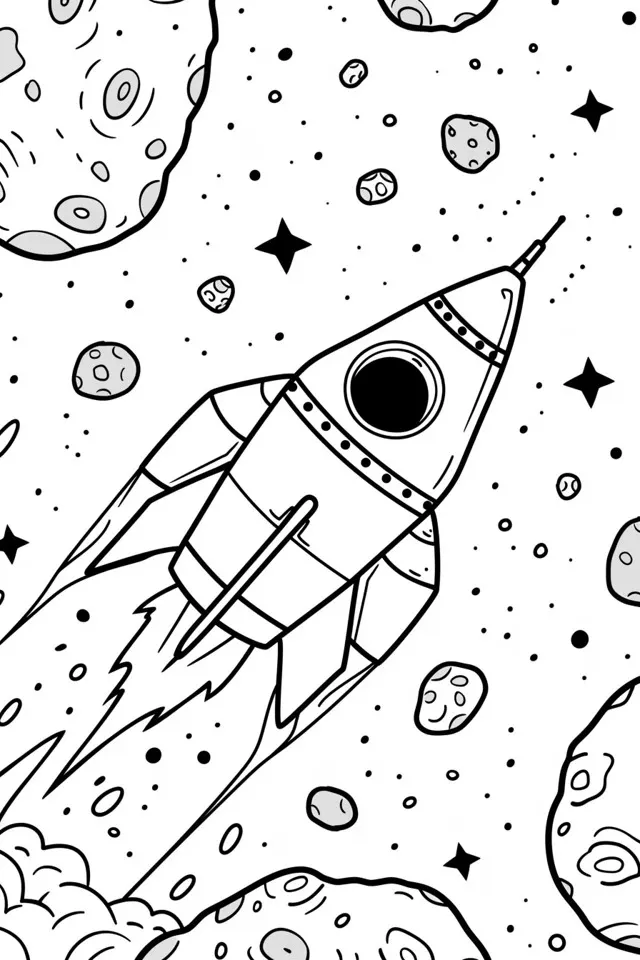 Rocket coloring page (8)