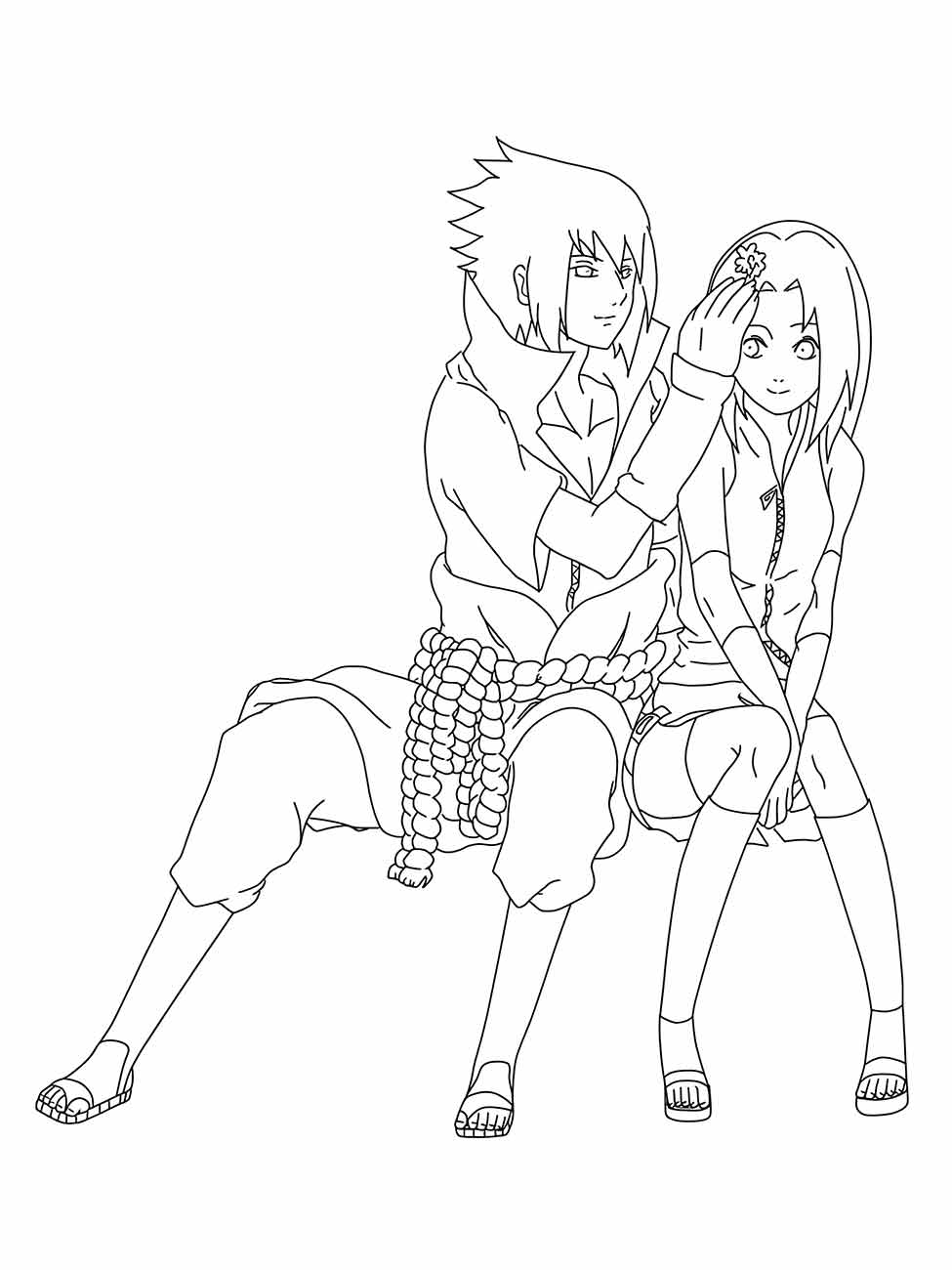 Sasuke coloring page (1)