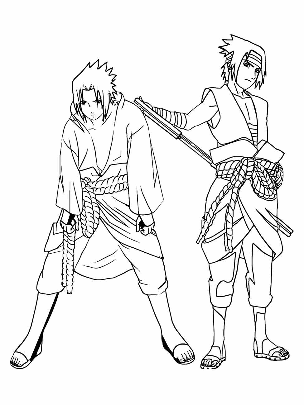 Sasuke coloring page (2)