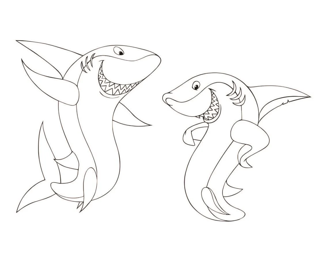 Shark coloring page (3)