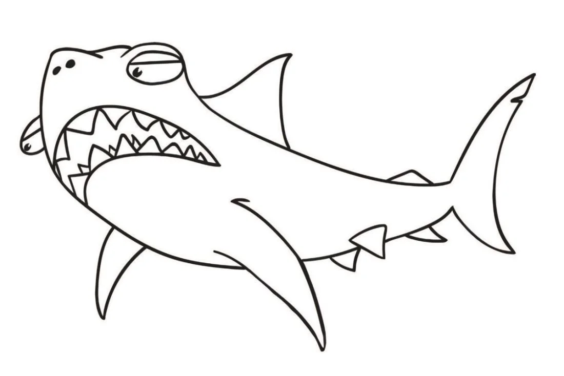 Shark coloring page (32)